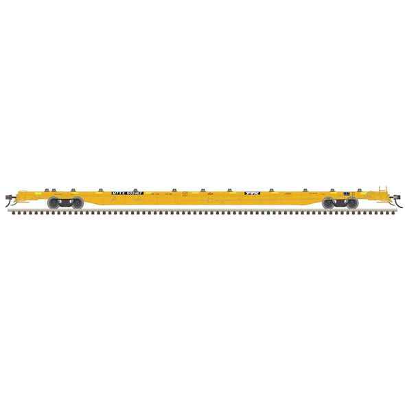 PRE-ORDER: Atlas Master 20008198 - F89J Flat Car MTTX Yellow w/Conspicuity (w/ deck risers) 601797 - HO Scale