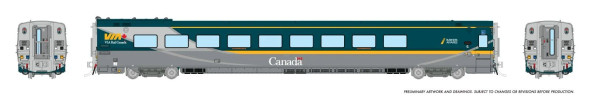 PRE-ORDER: Rapido 1061005 - LRC Business Class VIA Rail Canada (VIA) 3456 Renaissance - HO Scale