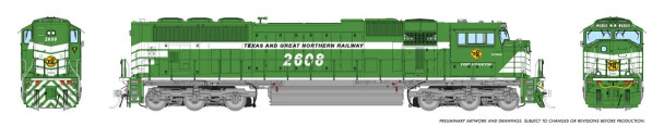 PRE-ORDER: Rapido/Home Shops 1048539 - EMD SD70MAC (DCC and Sound) Texas & Great Northern (TGN) 2608 - HO Scale