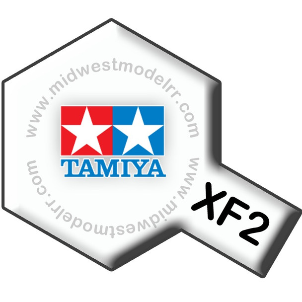 TAMIYA 81302 - XF2 Flat White Acrylic Paint - 23ml Bottle