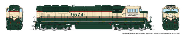 PRE-ORDER: Rapido 1111511 - EMD SD70MAC (DCC and Sound) Burlington Northern (BN) 9591 Executive w/ "Swoosh" Patch - N Scale