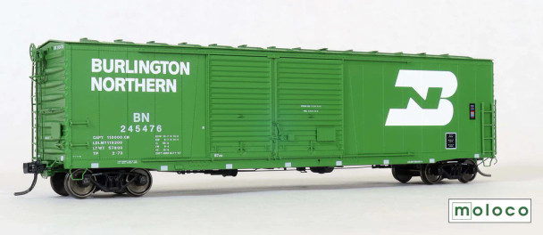 Moloco 70511-03 - St. Cloud built 50' XM 15-0 Double-slider offset Boxcar Burlington Northern (BN) 245519 - HO Scale