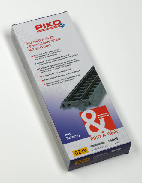 Piko 55400 - Roadbed A-Track Straight 239mm 6x  - HO Scale