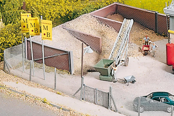 Piko 61132 - Concrete Plant Sand Bunkers  - HO Scale Kit