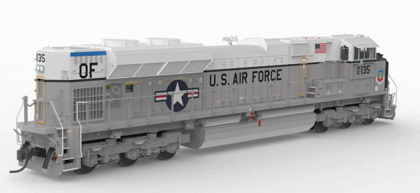 PRE-ORDER: Broadway Limited 10444 - EMD SD70ACe (DC Silent) US Air Force #135 Fantasy Paint - HO Scale