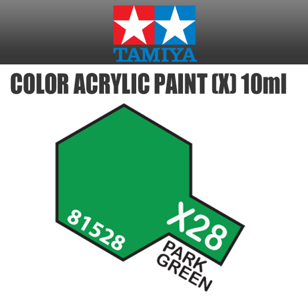 TAMIYA 81528 - Acrylic Mini X-28 Park Green - 10ml Bottle