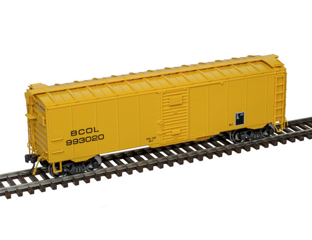 Atlas Master 20007908 - Minibox Box Car British Columbia Railway (BCOL) 993020 (MOW Orange)	 - HO Scale