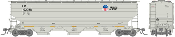 PRE-ORDER: Jackson Railcar N601071 - Trinity 5239 3-Bay Covered Hopper Union Pacific (UP) 102825 High Markings (Beige) - N Scale