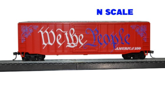 Value Trains USA N10112 -  We The People Scheme ACF 50'6" Boxcar  - N Scale