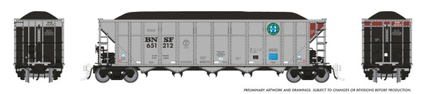 Rapido 169043A-651235 - AutoFlood III Coal Hopper BNSF 651235 - HO Scale