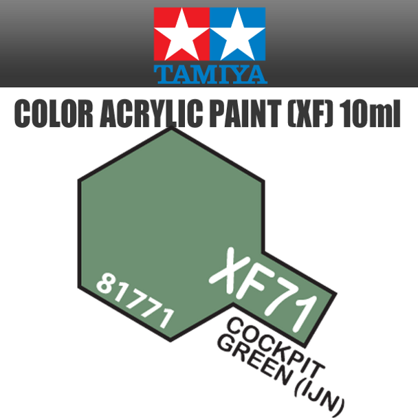 TAMIYA 81771 - Acrylic Mini XF-71 Cockpit Green (IJN) - 10ml Bottle