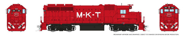 Rapido 40558 - EMD GP40 (DCC and Sound) Missouri-Kansas-Texas (MKT) 191 - HO Scale