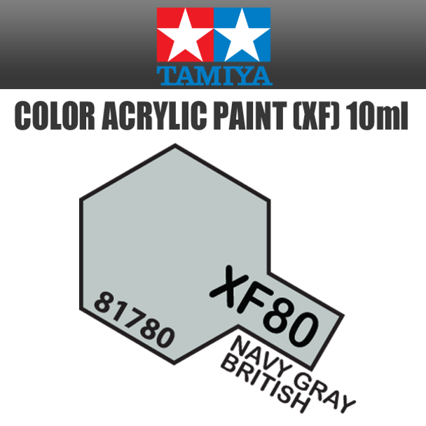 TAMIYA 81780 - Acrylic Mini XF-80 Navy Gray British - 10ml Bottle