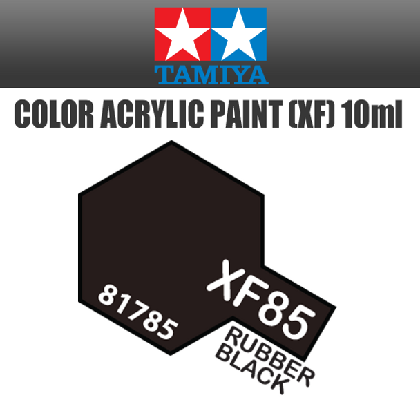 TAMIYA 81785 - Acrylic Mini XF-85 Rubber Black - 10ml Bottle