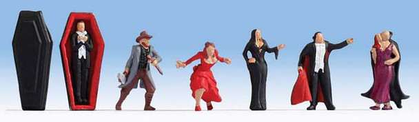 Noch 15801 - Vampires  7 Figures with Coffin  - HO Scale