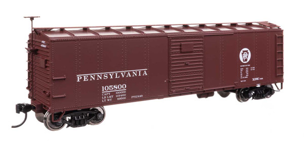 Walthers Mainline 910-41068 - 40' Steel Boxcar with Murphy Ends Pennsylvania (PRR) 105808 - HO Scale