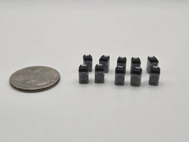 Under Construction Replicas N-0003GR - Trash Bins *10 Pack* - Grey  - N Scale