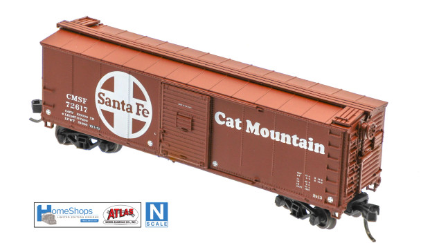 Home Shops NFB-001-001 - Atlas USRA Rebuilt Steel 40' Box Car Cat Mtn (CMSF) 72617 - N Scale