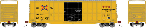 PRE-ORDER: Athearn Roundhouse 4654 - 50' Waffle High Cube Box Car TTX (FBOX) 507499 - HO Scale