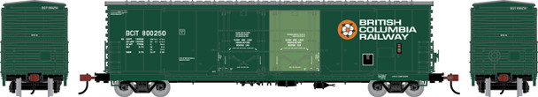 PRE-ORDER: Athearn 3625 - 50' Evans Double Plug Door Box Car British Columbia Railway (BCIT) 800250 - HO Scale