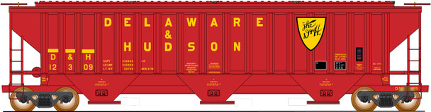 PRE-ORDER: InterMountain 45309-25 - PS 4750 3-Bay Covered Hopper Delaware & Hudson (D&H) 12309 - HO Scale