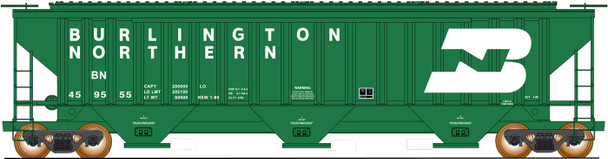 PRE-ORDER: InterMountain 65302-69 - PS 4750 3-Bay Covered Hopper Burlington Northern (BN) 459572 - N Scale
