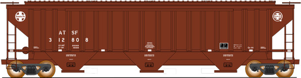 PRE-ORDER: InterMountain 65361-30 - PS 4750 3-Bay Covered Hopper Atchison, Topeka and Santa Fe (ATSF) 312844 - N Scale