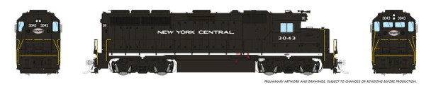 PRE-ORDER: Rapido 1078029 - EMD GP40 (DC Silent) New York Central (NYC) 3043 - HO Scale