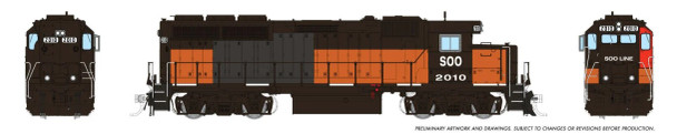 PRE-ORDER: Rapido 1078034 - EMD GP40 (DC Silent) Soo Line (SOO) 2010 - HO Scale