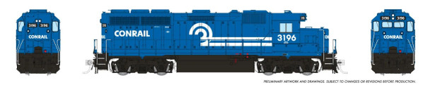 PRE-ORDER: Rapido 1078501 - EMD GP40 (DCC and Sound) Conrail (CR) 3196 - HO Scale