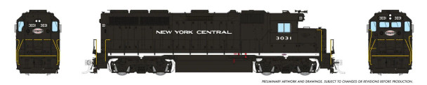 PRE-ORDER: Rapido 1078528 - EMD GP40 (DCC and Sound) New York Central (NYC) 3031 - HO Scale