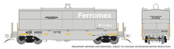 PRE-ORDER: Rapido 1128004 - Greenbrier Transverse Coil Car (6-Pack) Ferromex (FXE) AOK 41512, 41520, 41529, 41536, 41548, 41577 - HO Scale