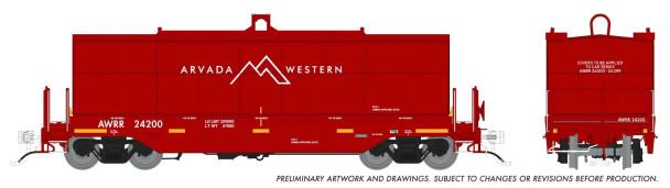 PRE-ORDER: Rapido/Home Shops 1128012A-24242 - Greenbrier Transverse Coil Car Arvada Western (AWWR) 24242 - HO Scale