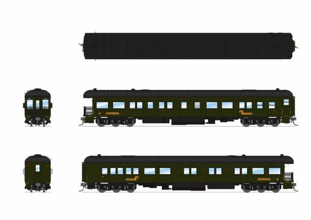 Broadway Limited 9727 - Heavyweight Business Car Conrail (CR) 4 - HO Scale