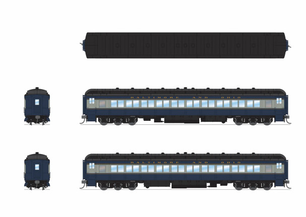 Broadway Limited 9735 - Heavyweight Passenger Coach Baltimore & Ohio (B&O)  - HO Scale
