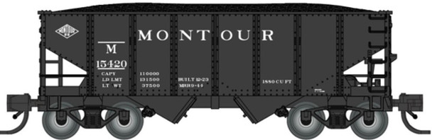 PRE-ORDER: Bluford Shops 60640 - 30'6" USRA 2-Bay Hopper Montour (M) 15420 - N Scale
