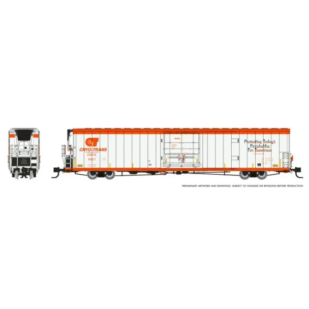 Rapido 567001-5555 - Greenbrier 72’ IL 7780 Reefer Cryo-Trans (CRYX) 5555 Old Main - N Scale