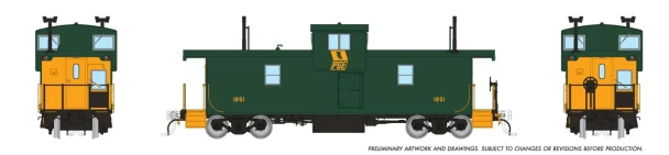 PRE-ORDER: Rapido 1101001 - Squamish Caboose Pacific Great Eastern (PGE) Original Scheme: #1851 - HO Scale