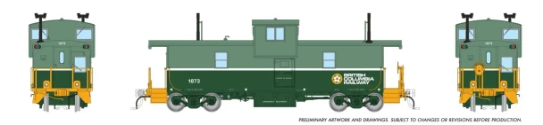PRE-ORDER: Rapido 1101011 - Squamish Caboose British Columbia Railway (BCR) Two-Tone Green / Late Dogwood Logo: #1873 - HO Scale