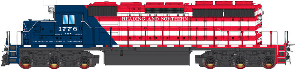PRE-ORDER: InterMountain 693102(S)-01 - EMD SD40-2 (DCC and Sound) Reading & Northern (RBMN) 1776 Semiquincentennial USA 250th - N Scale