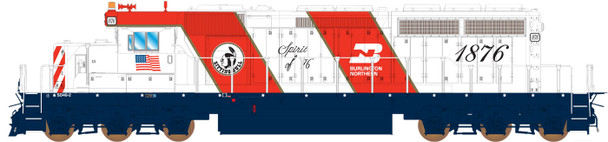 PRE-ORDER: InterMountain 693104(S)-01 - EMD SD40-2 (DCC and Sound) Burlington Northern (BN) Spirit of '76 #1876 - N Scale