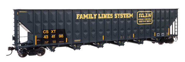 Walthers Mainline 910-56377 - 73' Greenville 7,000 Cubic Foot Wood Chip Hopper CSX (CSXT) #434198 (Patched Family Lines SCL/FLS) - HO Scale