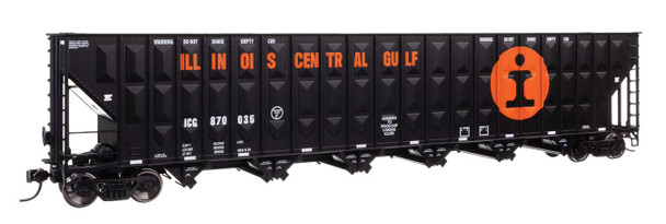 Walthers Mainline 910-56380 - 73' Greenville 7,000 Cubic Foot Wood Chip Hopper Illinois Central Gulf (ICG) 870035 - HO Scale
