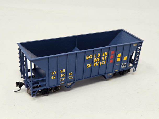Pre-Owned: Walthers Mainline 34' 100-Ton 2-Bay Hopper Golden West Service (GVSR) 629540 - HO Scale