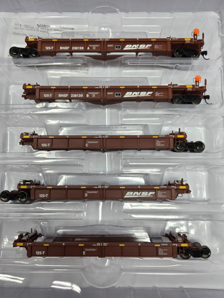 Pre-Owned: Walthers Mainline Thrall 5-unit Rebuilt 40' Well Car BNSF 238284 - HO Scale