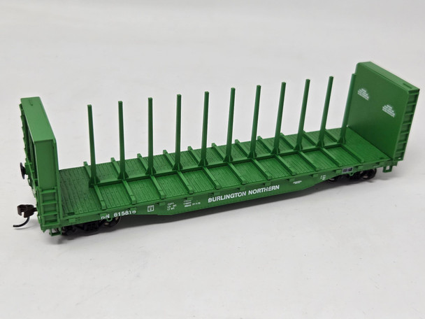 Pre-Owned: Bachmann Bulkhead flat w/ Center Beams Burlington Northern (BN) 12903 - HO Scale