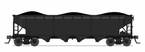 PRE-ORDER: Broadway Limited 10378 - ARA 70-ton 4-Bay Hopper (6-PACK) Unlettered  - N Scale
