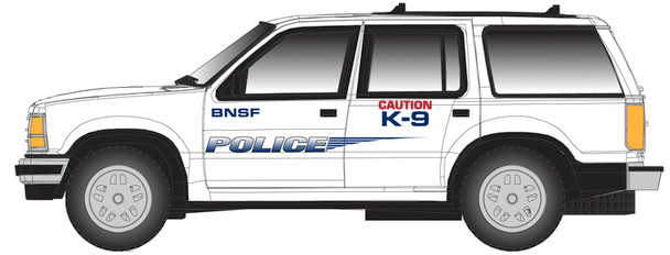 Atlas Master 60000168 - 1993 Ford® Explorers (2-Pack) BNSF Police (White/Blue/Red)  - N Scale