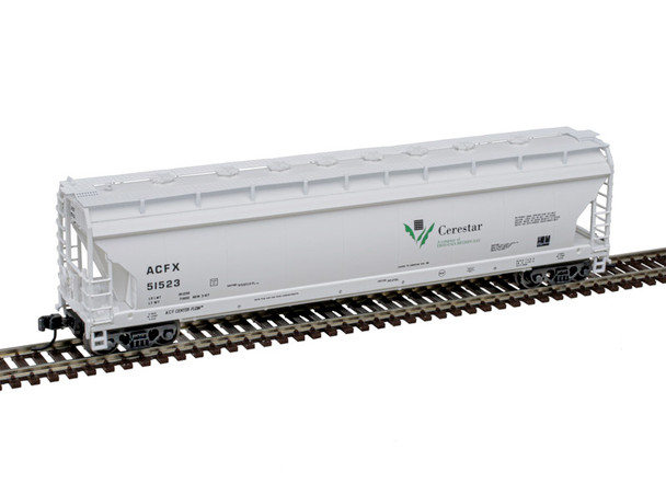 Atlas Master 50007349 - Pressureaide Centerflow Hopper Cerestar (ACFX) (Gray/Black/Green) 51523 - N Scale