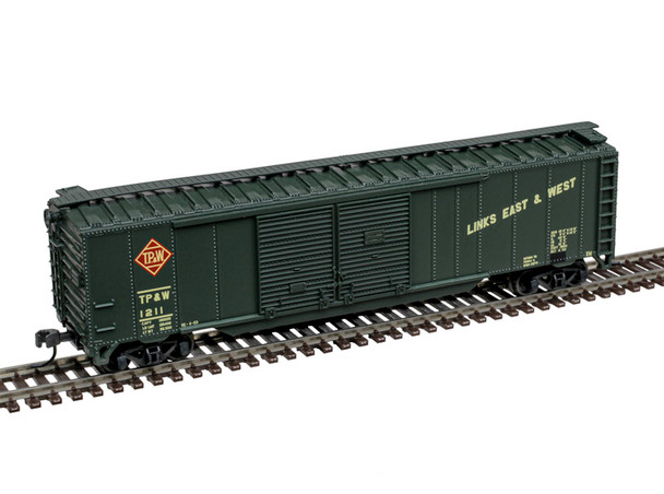 Atlas Trainman 50007317 - 50' Double Door Box Car Toledo Peoria & Western (TP&W) (Dark Blue/Yellow) 1211 - N Scale